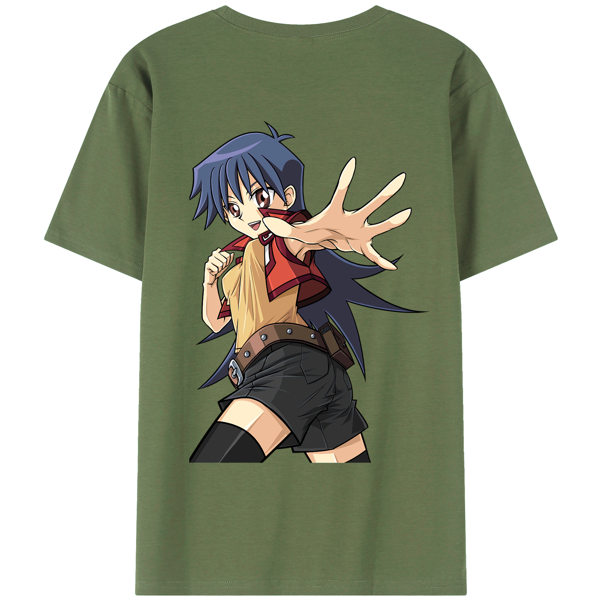 （画像用） 遊☆戯☆王 Yu-Gi-Oh! 綿100％ メンズ半袖Tシャツ（バックプリント） 通気性